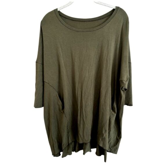 ANGELROX TRUE PEARL Flowy T Green One Size Fits Most Lagenlook - Picture 1 of 6